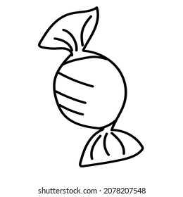 Handziehen Sie doodle Kunst der Süßigkeiten.