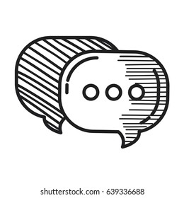 hand draw doodle bubble icon