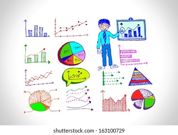 hand draw doodle charts