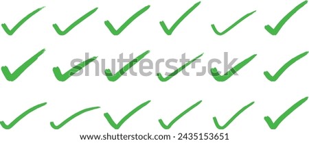 hand draw doodle check mark. Hand drawn check and arrows signs. doodle effect stain collection. Doodle check marks. Hand drawn checkbox, examination mark and checklist marks design illustration