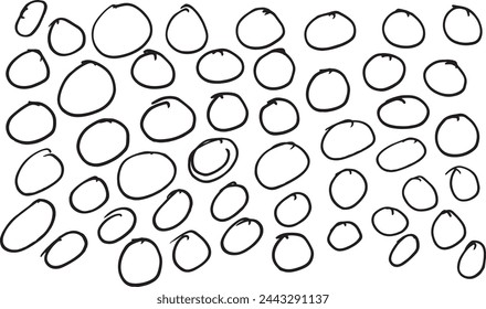 Hand draw doodle circle . Pen circle line stroke, marker scribble. Hand drawn circle , brush drawn circle . brush stroke underline. Chalk pen highlight stroke.
