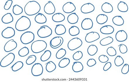 Hand draw doodle circle . Pen circle line stroke, marker scribble. Hand drawn circle , brush drawn circle . brush stroke underline. Chalk pen highlight stroke.