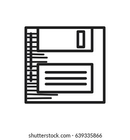 hand draw doodle diskette icon