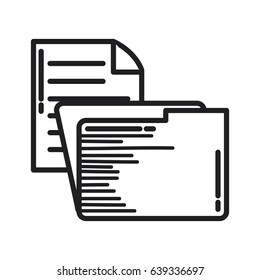 hand draw doodle document and file business icon