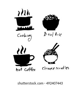 Hand draw doodle icon illustration design