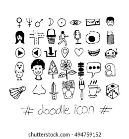 Hand draw doodle icon illustration design