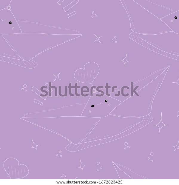 Hand Draw Doodle Kawaii Cute Paper Stock Vector Royalty Free 1672823425