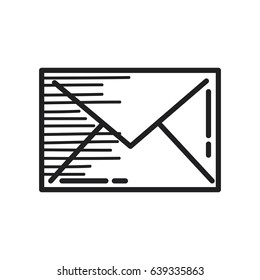 hand draw doodle message icon
