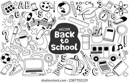 hand draw doodle school element