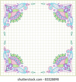 hand draw  doodle vector frame element
