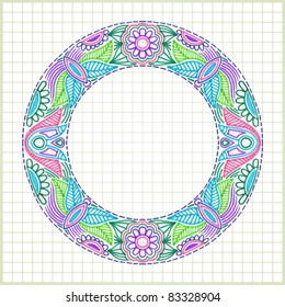 hand draw  doodle vector frame element