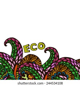 hand draw eco illustration
