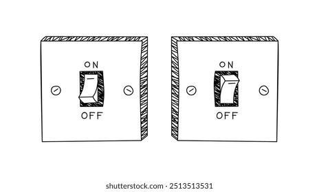 Interruptor eléctrico del tirón de la mano encendido Botón apagado