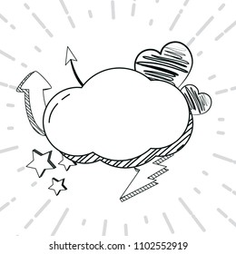 Hand draw elements cartoons