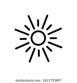 Hand draw elements icon vector. Sun hand draw illustration sign. sunrise or sunset symbol or logo.