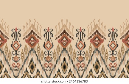 Hand draw Ethnic abstract ikat art. Aztec ornament print. geometric ethnic pattern seamless color oriental. Design.great for textiles, banners, wallpapers, wrapping vector design.