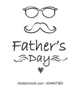 Hand draw father day celebration style