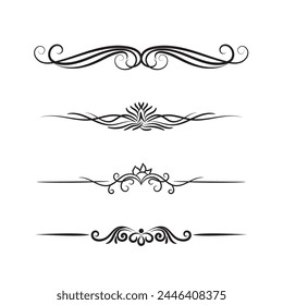 Hand draw floral decoration elements, Floral ornaments, and floral elements