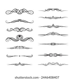 Hand draw floral decoration elements, Floral ornaments, and floral elements