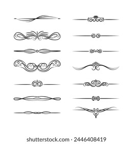 Hand draw floral decoration elements, Floral ornaments, and floral elements