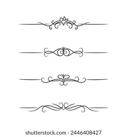 Dibujo a mano Elementos de decoración floral, adornos florales y Elementos florales