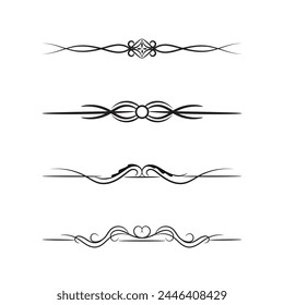 Dibujo a mano Elementos de decoración floral, adornos florales y Elementos florales