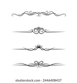 Hand draw floral decoration elements, Floral ornaments, and floral elements