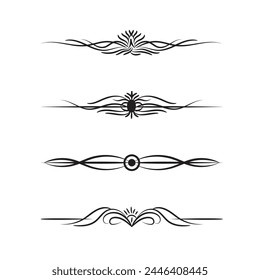 Hand draw floral decoration elements, Floral ornaments, and floral elements
