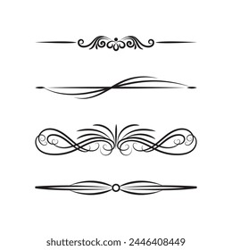 Hand draw floral decoration elements, Floral ornaments, and floral elements