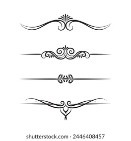 Hand draw floral decoration elements, Floral ornaments, and floral elements
