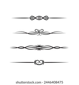 Hand draw floral decoration elements, Floral ornaments, and floral elements