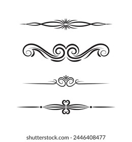 Hand draw floral decoration elements, Floral ornaments, and floral elements