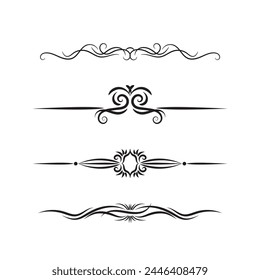 Hand draw floral decoration elements, Floral ornaments, and floral elements