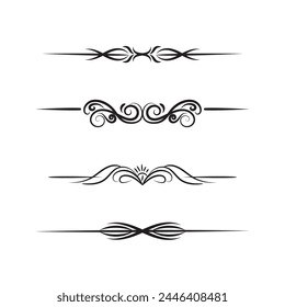 Dibujo a mano Elementos de decoración floral, adornos florales y Elementos florales