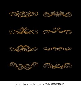 Hand draw floral decoration elements floral ornaments elements