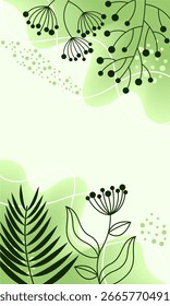 hand draw floral line in soft background