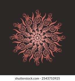 Hand draw Floral Mandala coloring book Page Design Premium Vector And Illustration, Vector abstract mandala pattern

