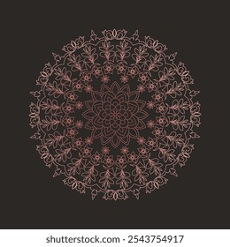 Hand draw Floral Mandala coloring book Page Design Premium Vector And Illustration, Vector abstract mandala pattern
