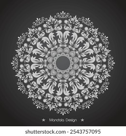 Hand draw Floral Mandala coloring book Page Design And Illustration, Vector abstract mandala pattern
