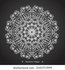 Desenho de mão Floral Mandala colorir livro Design de página e ilustração, Vetor abstrato padrão de mandala