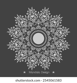 Hand draw Floral Mandala coloring book Page Design Premium Vector And Illustration, Vector abstract mandala pattern
