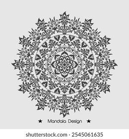 Hand draw Floral Mandala coloring book Page Design Premium Vector And Illustration, Vector abstract mandala pattern
