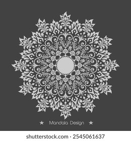 Hand draw Floral Mandala coloring book Page Design Premium Vector And Illustration, Vector abstract mandala pattern