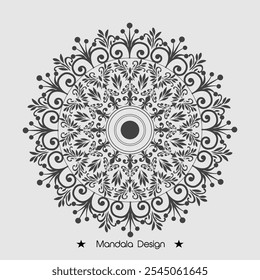 Hand draw Floral Mandala coloring book Page Design Premium Vector And Illustration, Vector abstract mandala pattern