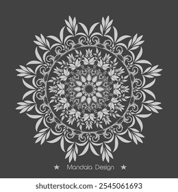 Hand draw Floral Mandala coloring book Page Design Premium Vector And Illustration, Vector abstract mandala pattern