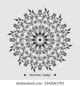 Hand draw Floral Mandala coloring book Page Design Premium Vector And Illustration, Vector abstract mandala pattern