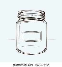 Hand Draw  Flower Jar