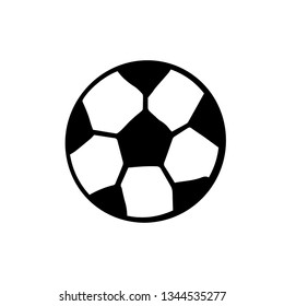 Hand draw football ball isolated illustration on white background. doodle illustration