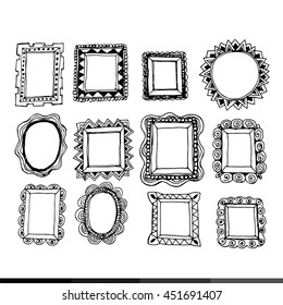 hand draw frame icon illustration design
