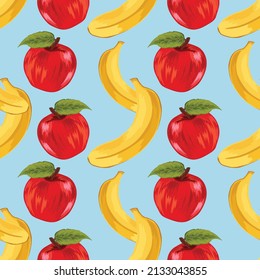 hand draw fruits seamless background pattern